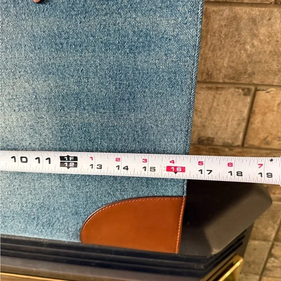 Ralph Lauren Denim a d Leather Tote Bag - Picture 2 of 5